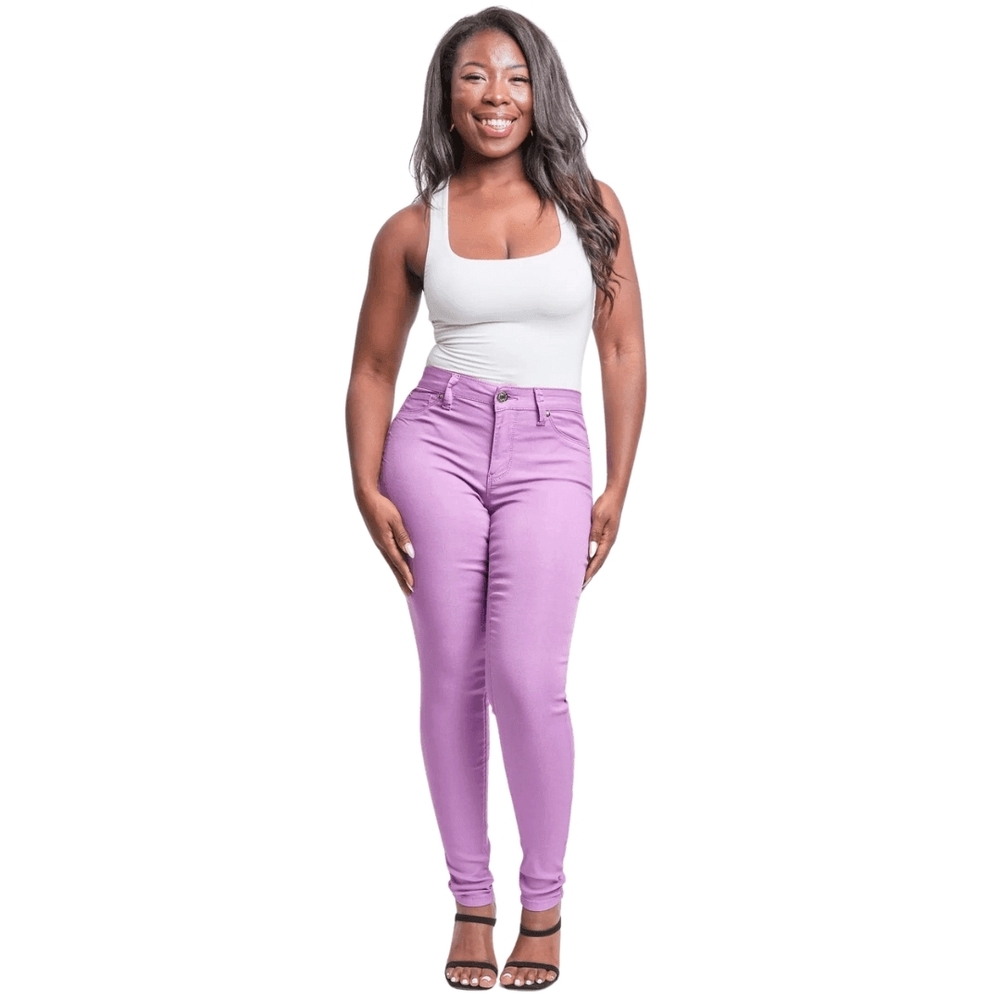YMI Women's Skinny Jeans in Purple